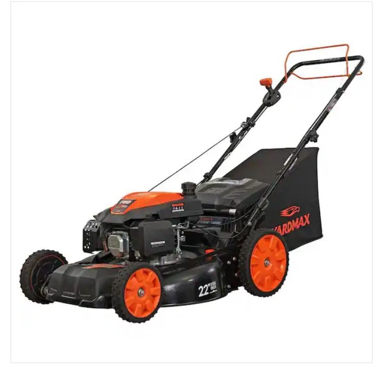 YARDMAX 22 in. 201 cc SELECT PACE 6 Speed CVT High Wheel FWD 3-in-1 Gas Walk Behind Self Propelled Lawn Mower- NEW IN BOX