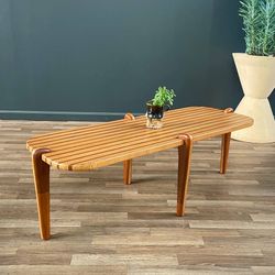 Mid-Century Modern Sculpted Studio Multi-Wood Coffee Table, c.1960’s - Delivery Available 