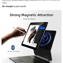 for iPad Pro 13 inch case 2024 with Keyboard M4,Magnetic Attach,Multi-Gesture Trackpad,7-Color Backlit,Shortcut Keys,Auto Sleep/Awake,Magic Keyboard f