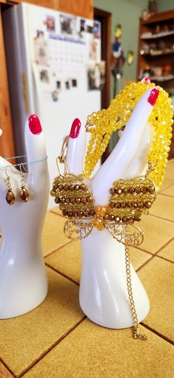Butterfly Necklace With Errings