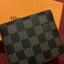 Louis Vuitton Men Wallet Slender Damier Graphite Gray/Black