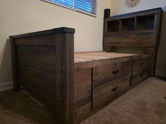 Twin platform storage bed