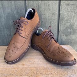 Cole Haan Shoes Mens Brown Wingtip Oxford British Dress Shoes C26137 Leather 9M N