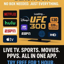 Streaming TV Service 50,000+ Channels which include PPV, UFC, All Sports, Live TV, Movies & Much More
