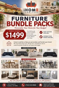 Uncle packs to furniture sh your home we can  work accordingly to the budget you decide