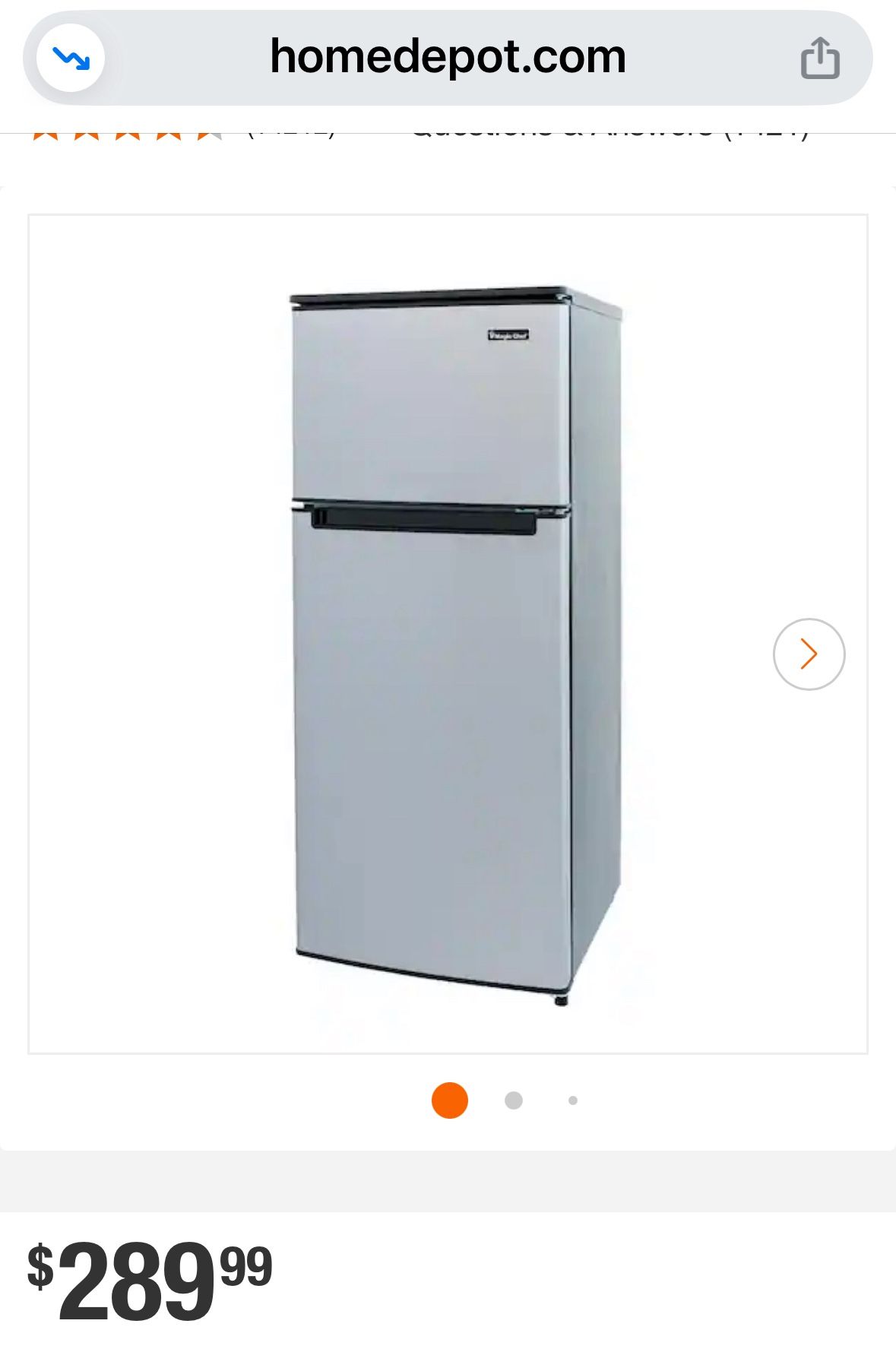 4.5 Cu ft Magic Chef Mini Fridge 