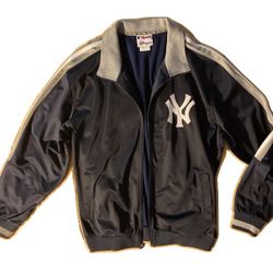 New Majestic Yankees Athletic Men's Blue and  Grey Jacket 