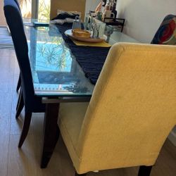 Glass Dining Table (chairs Not Included)
