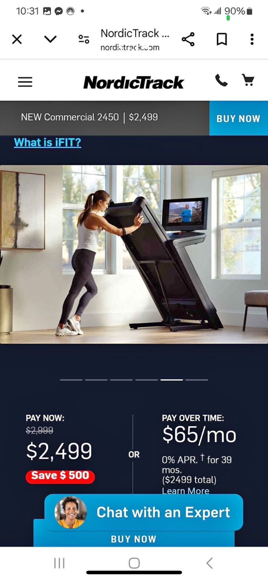 Commercial Nordictrack 2450 Treadmill New Assembled