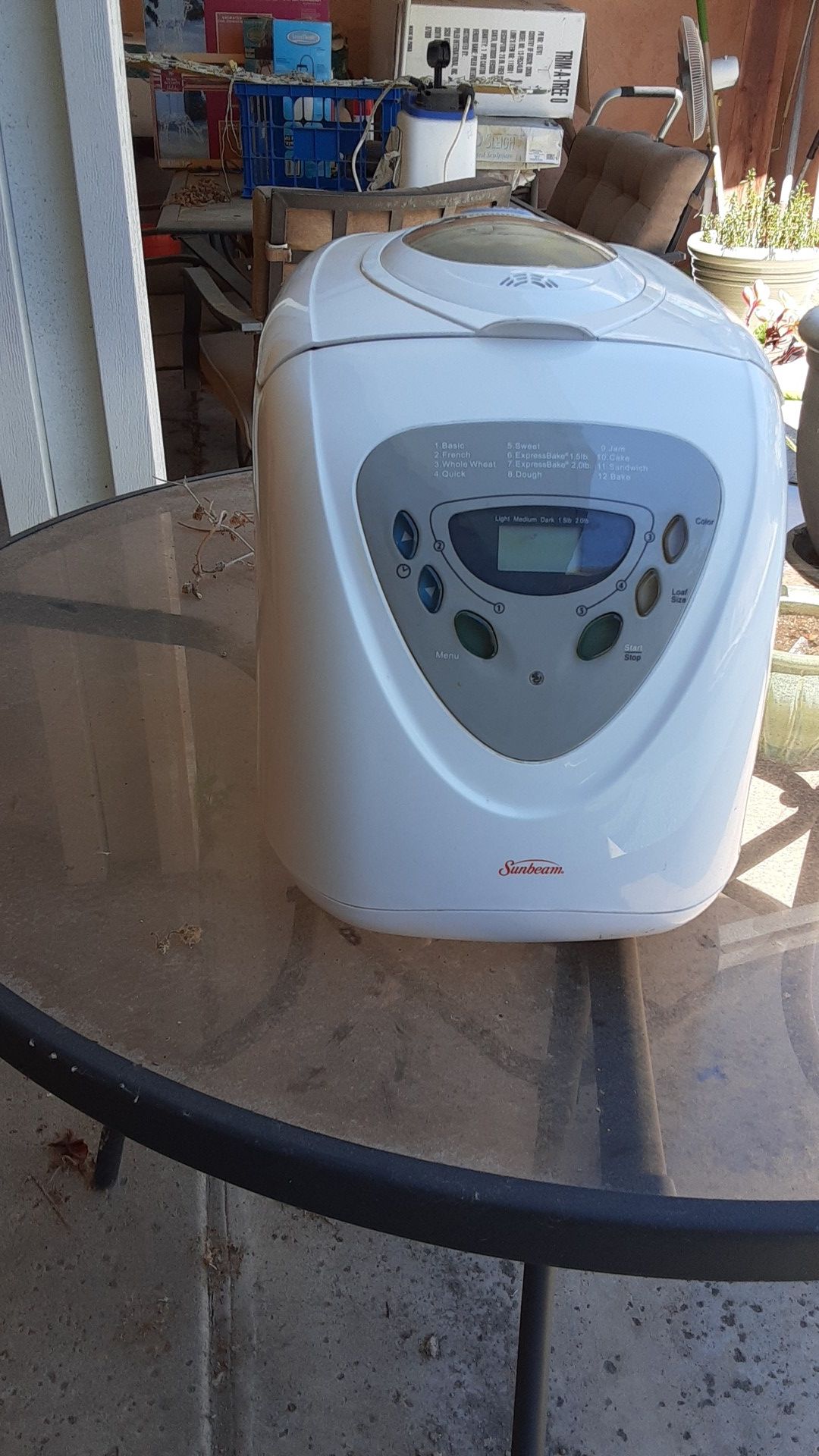 Sunbeam bread maker.