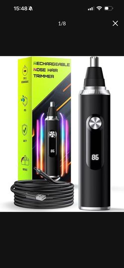 Brand new in box Nose Hair Trimmer for Men and Women, USB Rechargeable Electric Facial and Ear Hair Remover with LED Display, Dual-Edge Blades for Smo