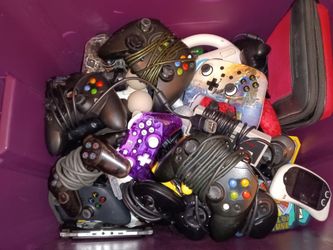 box of Video games accessories