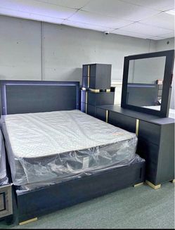 NEW QUEEN 5pc BEDROOM FURNITURE SET WITHOUT MATTRESS AND FREE DELIVERY ORDER AND PAY ON DELIVERY