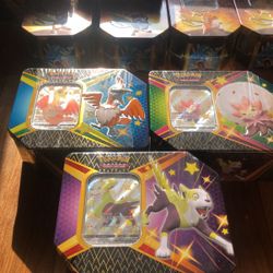 Pokemon Shining Fates V Tin Set Boltund Cramorant Eldegoss $50 Each $135 for all 3