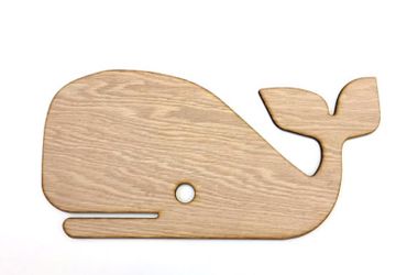 Laser Cut Unfinished Whale Silhouette