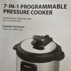 Farberware 7 In 1 Programmable Pressure Cooker 6 Quart