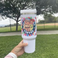 Disney Carl and Ellie 40 oz Double-wall vacuum insulation Tumbler with straw.  Brand new. 2nd generation comes with rotating cover with three positions  for Sale in Rowland Heights, CA - OfferUp