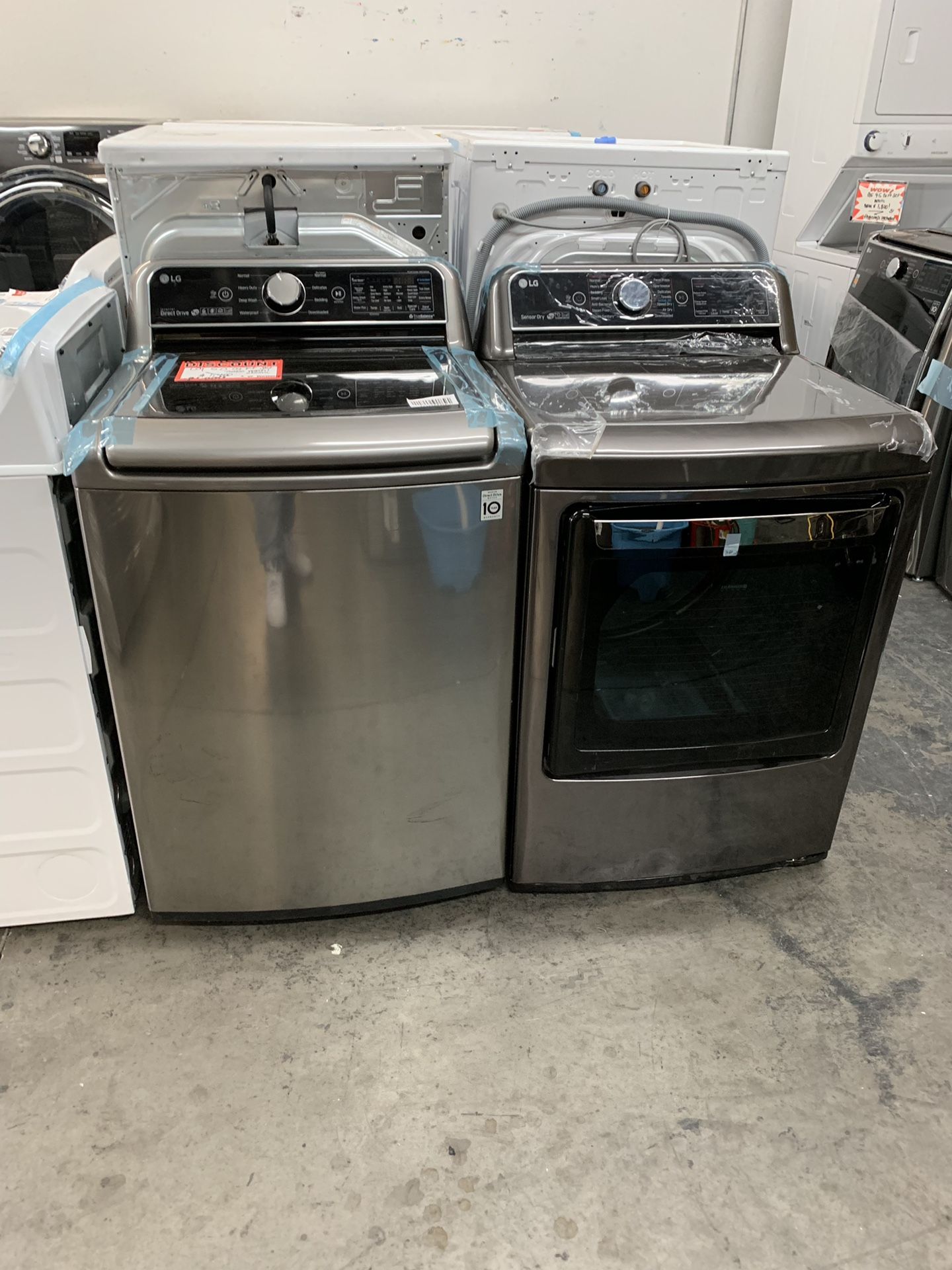 LG open box washer and electric dryer take home with only 5 down and