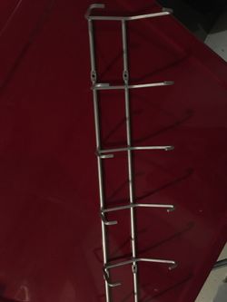 Wall mounted organizer 6 hooks to/ 6 hooks bottom/ metal