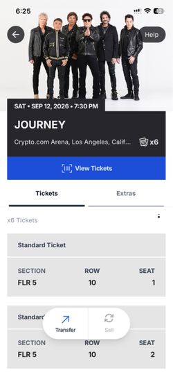 Journey Concert Saturday September 12th