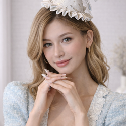 🎉 White Ribbon Mini Birthday Party Hat w/ Clip | Cute Celebration Accessory