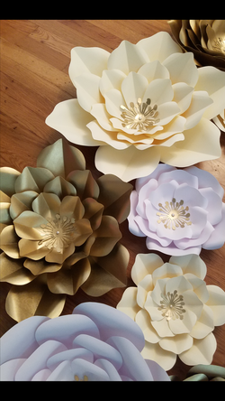 Paper flower decorations