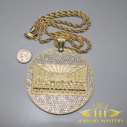 14k GP 5.5" Jumbo Last Supper Pendant

