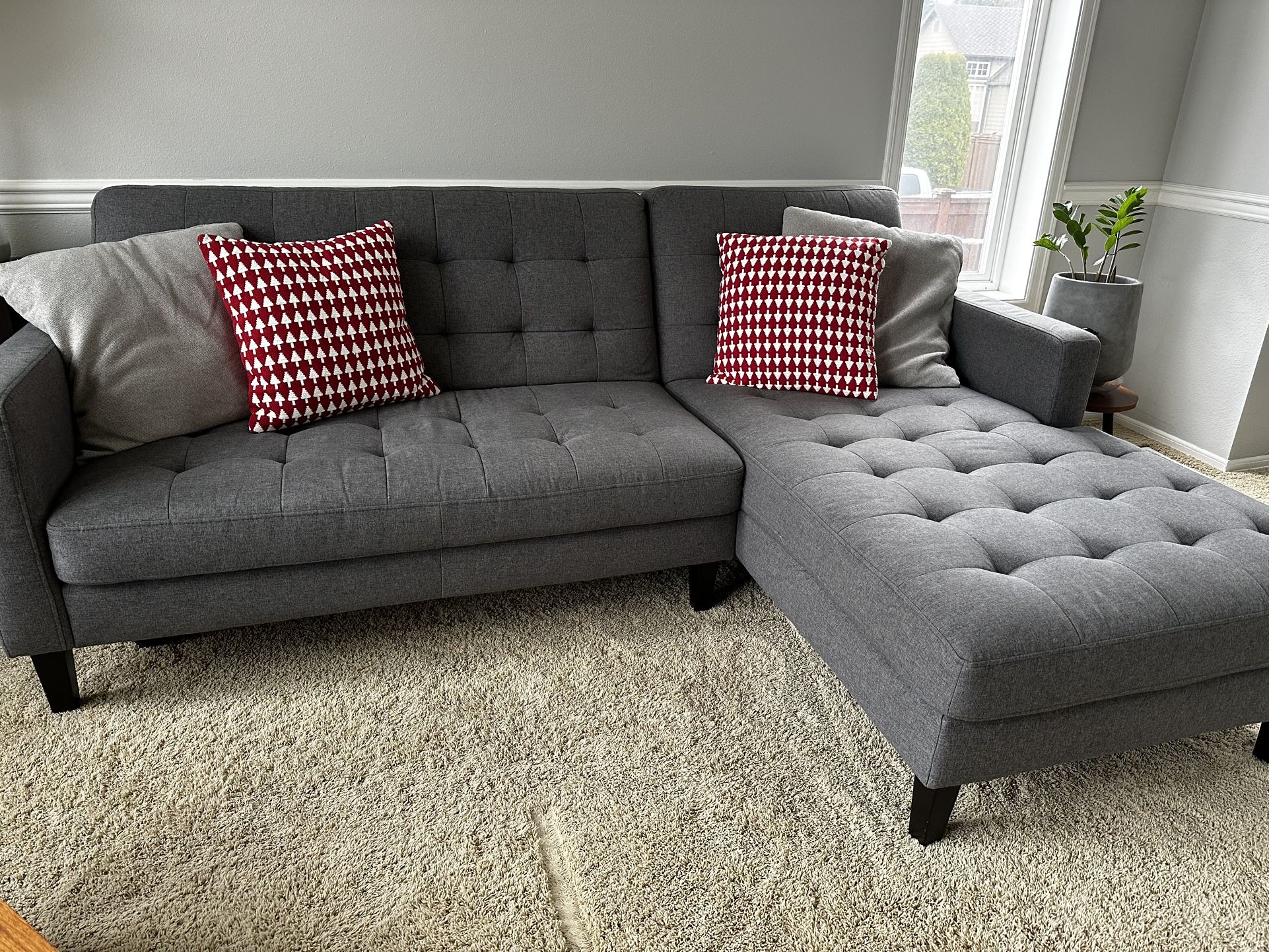 Grey L Shaped Sectional