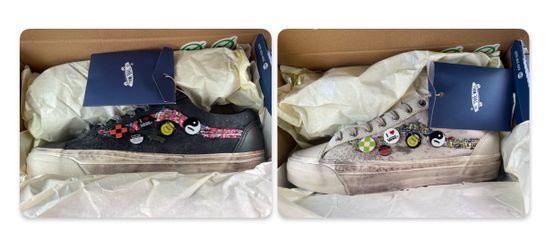 Set VANS LX Old Skool 36 Souvenir OATMEAL and FADED BLACK-both sizes 11M-IN HAND