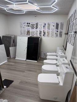 One Piece Toilet and Porcelain Tile