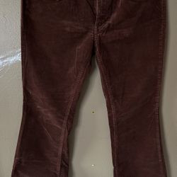 Pantalón De Pana En Color Vino Size S 