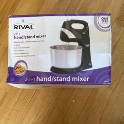 New In Box Hand/stand Rival Mixer 5 Speeds 4.5 Quarts $45.00