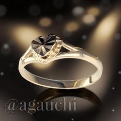 R8💛14K Gold Heart Ring 
