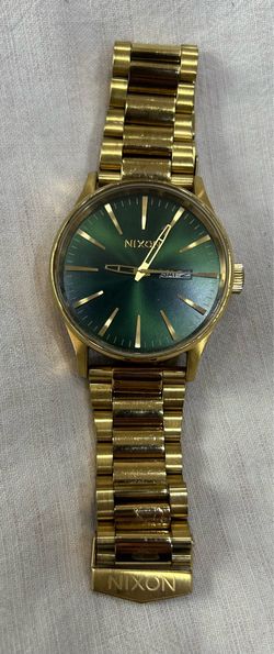 Nixon Sentry SS Gold Watch – Green Dial – Men’s Watch