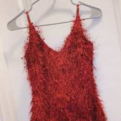 Dollskill Kaylee Collection Mini Fringe Dress In Burgundy