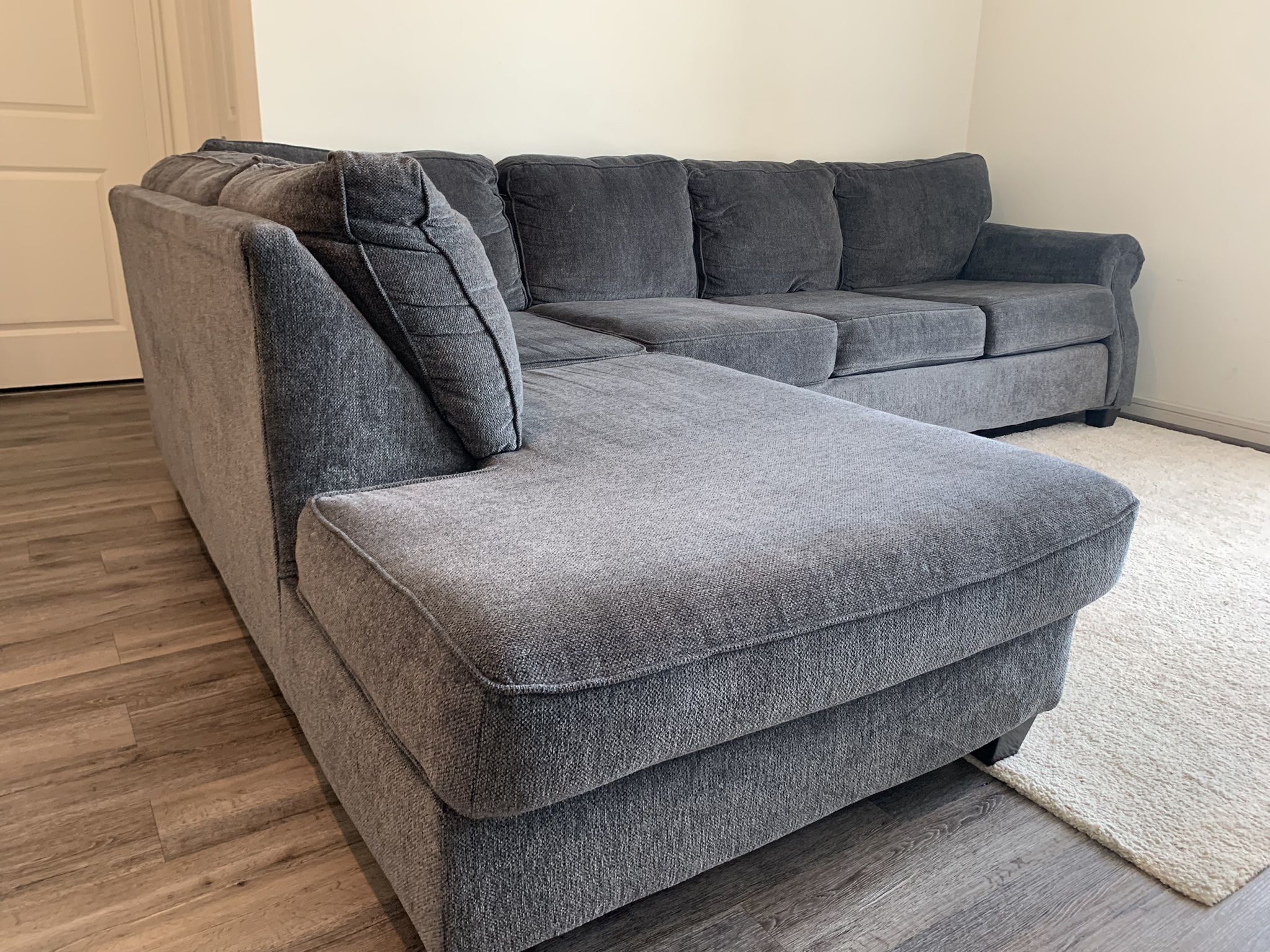 2 Piece Sectional Couch - Broyhill Tripoli Slate Sectional