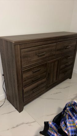 Dark Brown Wood Dresser