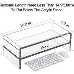 Computer riser 5 inch Hard Acrylic