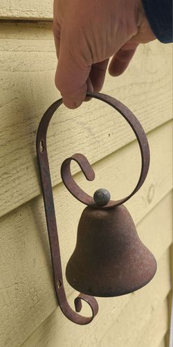Vintage Rustic Metal Bell Wall Mount