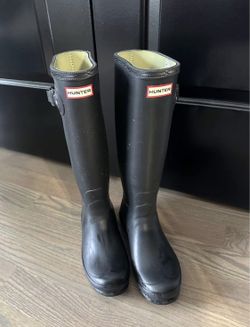 Tall Matte Black HUNTER boots- Men’s
