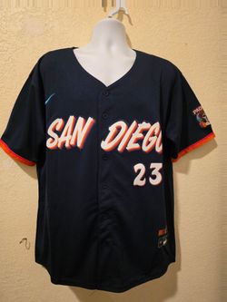 New Mens Padres Tatis Jr #23 Dark Blue City Connect dia de los muertos Jerseys Stitched