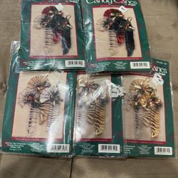 NIP lot 5 Winter Wonderland “Candy Canes" craft kits by Wrights 