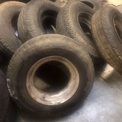 Five 8x14.5 trailer tires with rim $280 cash no bargain price firm