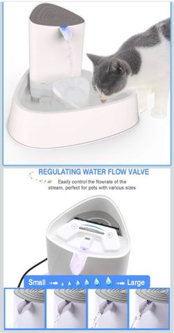 All Fur You Automatic Cat Water Dispenser Pet Water Fountain 51oz/1.5L Cat Bowl Dog Water Fountain Dispenser Drinking Kitten Water Fountain System Cat