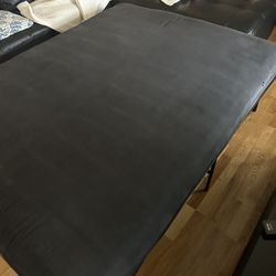 Black Metal Bed Frame with FULL- Sized Futon Style mattress