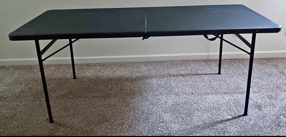 6 Ft Foldable Table Black