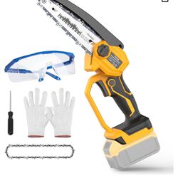 Cordless Power Chainsaw For Dewalt 20V Max Battery, Mini Chainsaw 6inch With 2023 Upgrade Brushless Motor, Portable Electric Chainsaw For Tree Branche