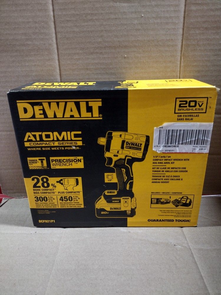 DeWalt Impact Wrench 20v Brushless 1/2 Comes With Battery And Charger $210 Firm