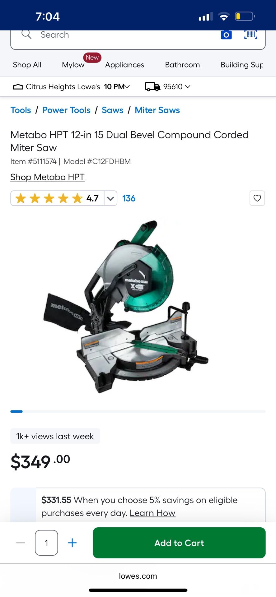 Metabo Miter Saw