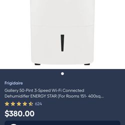 Gallery 50-Pint 3-Speed Wi-Fi Connected Dehumidifier ENERGY STAR (For Rooms 151- 400sq...
